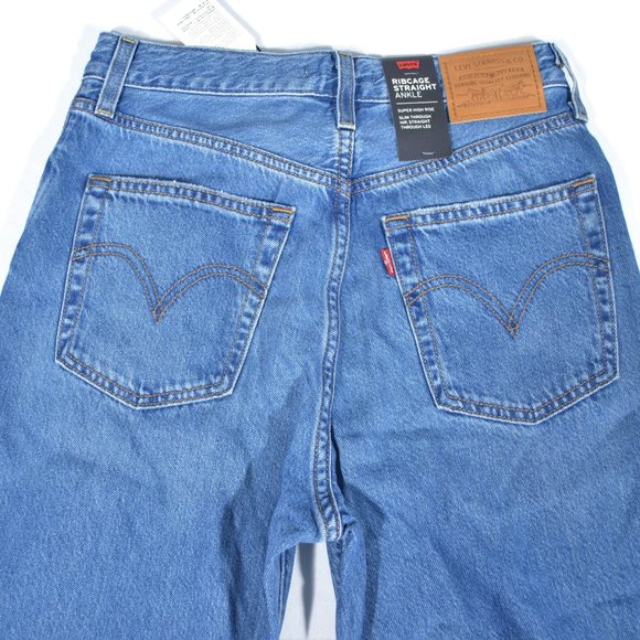 NEW LEVIS PREMIUM RIBCAGE STRAIGHT ANKLE JEANS, W27xL29 - Picture 10 of 10